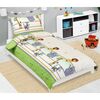Bellatex Pościel dziecięca z krepy Safari zielona,140 x 200, 70 x 90 cm