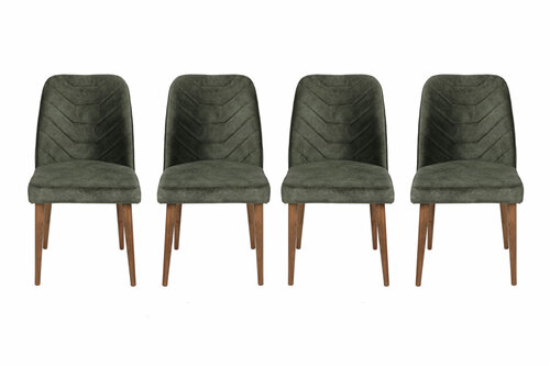 Set de scaune de sufragerie Dallas Dark Green, 4buc.