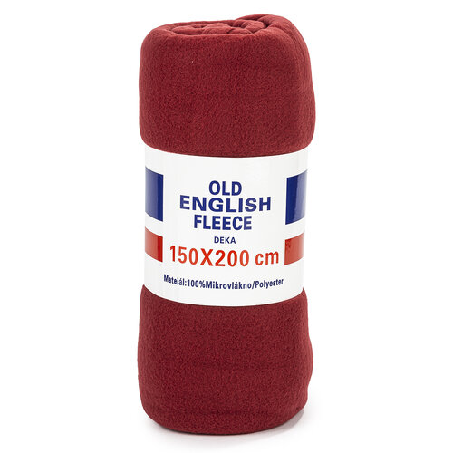 Fleece odeja UNI bordo, 150 x 200 cm