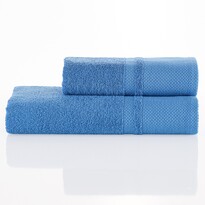 4Home Deluxe Badetuch- und Handtuchset blau , 70 x 140 cm, 50 x 100 cm