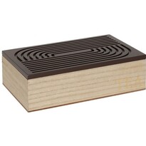 Cutie din lemn pentru pliculețe de ceai Ribbon,24 x 7 x 16 cm, maro închis