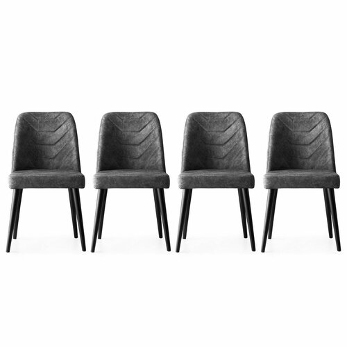 Set de scaune de sufragerie Dallas Anthracite, 4buc.