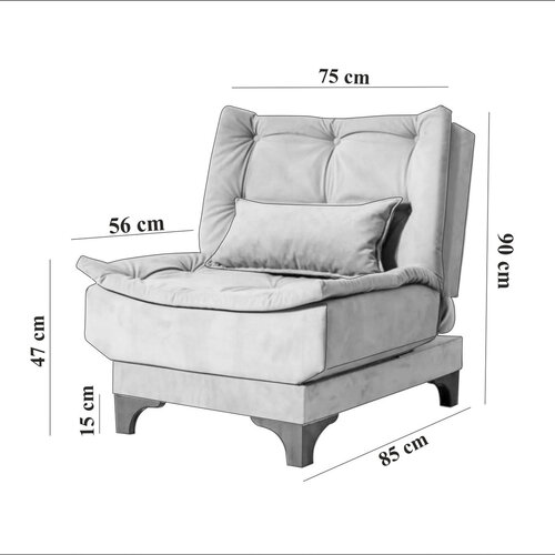 Fotel Kelebek Berjer Sea Green