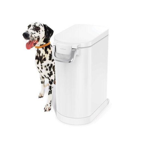 Simplehuman Kontejner na suché krmivo s pojistkou 30 l, bílá