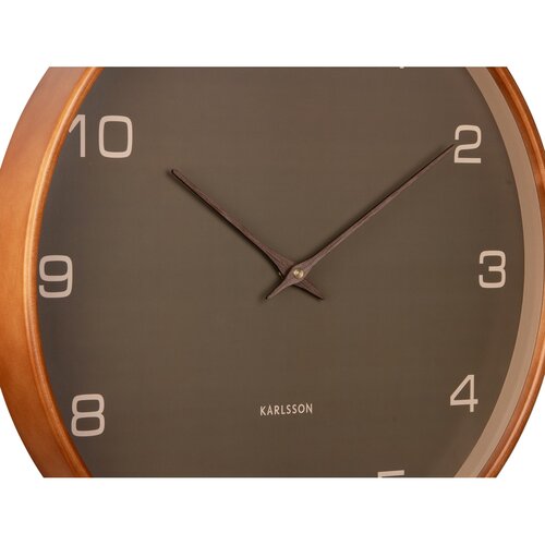 Karlsson 5993MG ceas de perete design, maro,diametru 40 cm