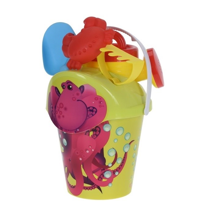 Detský plážový set Chobotnica zelená, 6 ks