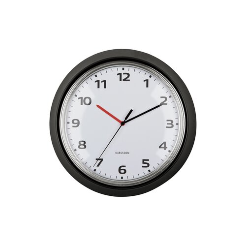 Karlsson 6006BK dizajnové nástenné hodiny čierna, pr. 34 cm