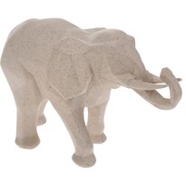 Geometrisches Elefantenmotiv, 25 x 15 cm, Beige