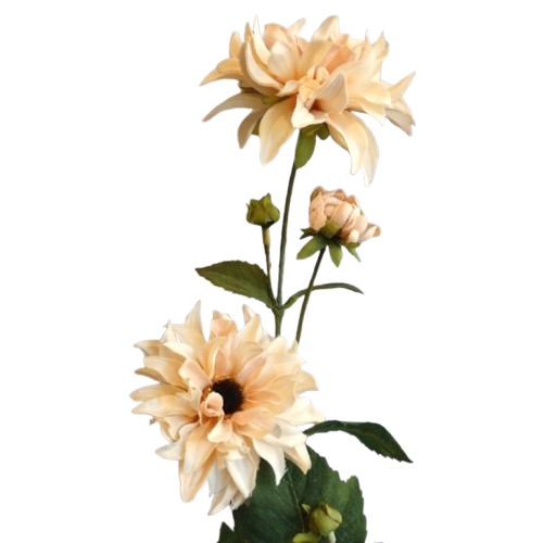 Sztuczny kwiat Dalia jasny brzoskwiniowy, 72 cm