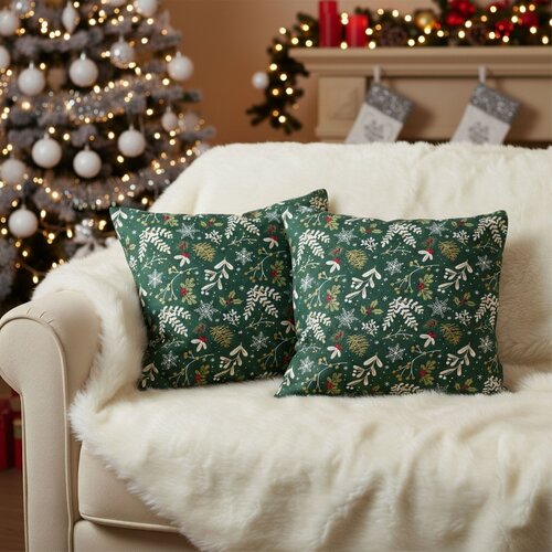 Наволочка Зелене Різдво, 40 x 40 см