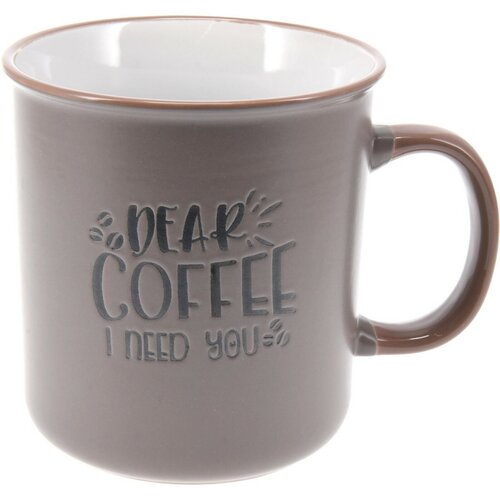 Keramični lonček Coffee siv, 710 ml