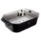 Berlinger Haus Bräter mit Rost und Aromadeckel Granit Diamond Line, 34,5 x 24,5 cm