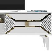 TV-Lowboard Yumedi White and Gold