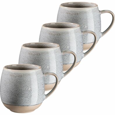 Mäser Set de 4 căni AQUATA – 355 ml, gri