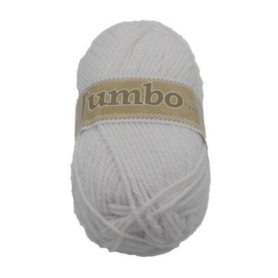 Garn JUMBO weiß , 100 g / 147 m