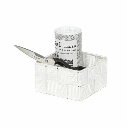 Organizator de depozitare Compactor S TEX,12 x 12 x 7 cm, alb