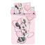 Dětské bavlněné povlečení do postýlky Minnie pink heart 02, 100 x 135 cm, 40 x 60 cm