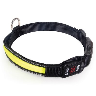Tommi Obroża LED z możliwością ładowania, rozmiarM, 40–50 cm, zielona