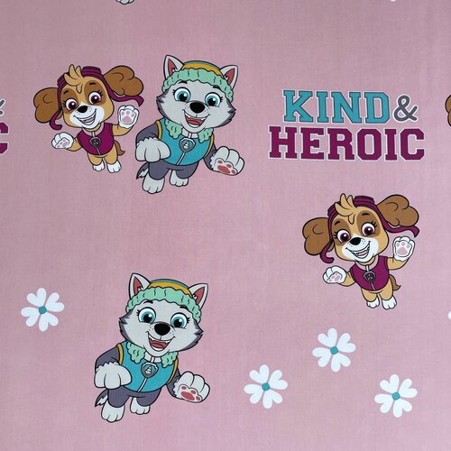 Jerry Fabrics Leinenlaken mit GummizugPaw Patrol PP475 Heroic, 90 x 200 cm + 25 cm