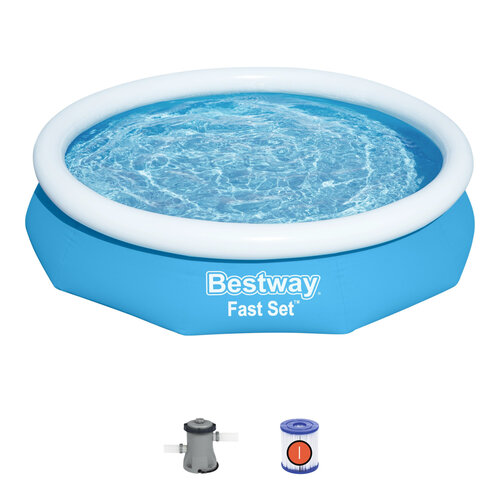 Bestway Napihljiv bazen Fast Set, 305 x 66 cm,kartušna filtracija