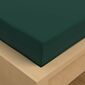 Kvalitex Foaie de satin cu bandă elastică verde închis , 100 x 200 cm