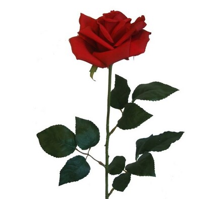 Umělá Růže červená, červená, 66 x 5 x 10 cm