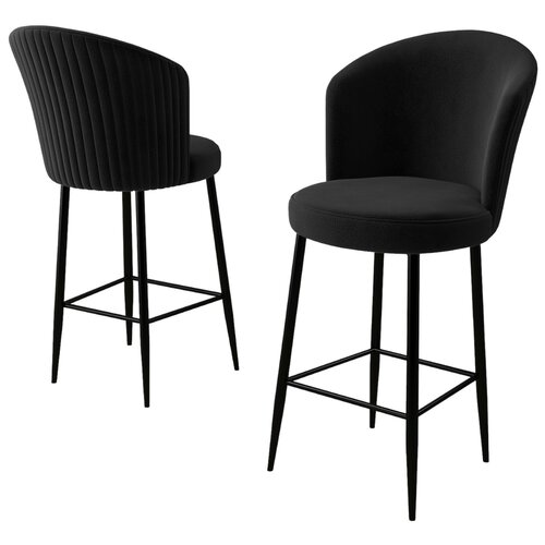 Barstuhl-Set Fora Black, 6 Stück