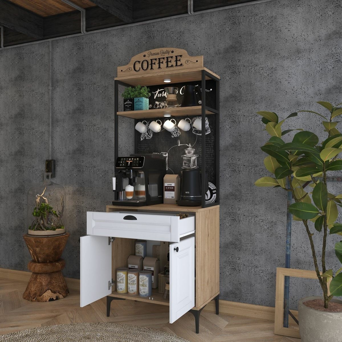 Skriňa Jehy Walnut and White