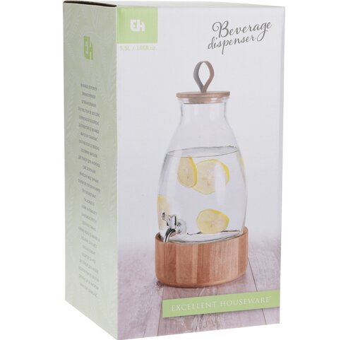 Excellent Houseware Krug mit Ventil, 5,5 l