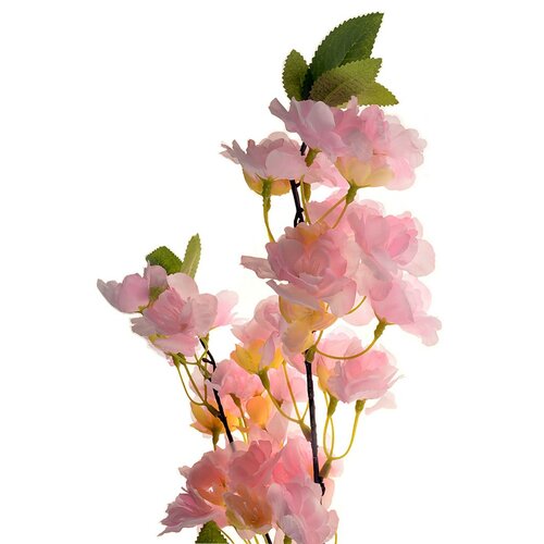 Umělá kvetoucí větev růžová, 100 cm