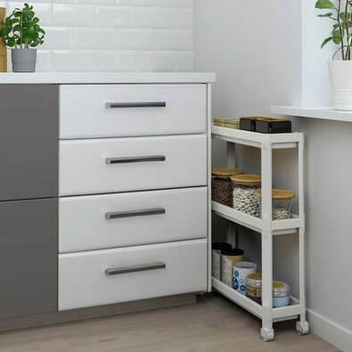 Fahrbares Regal Tina, 53 x 17 x 71 cm