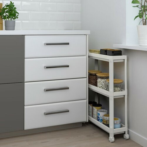 Fahrbares Regal Tina, 53 x 17 x 71 cm