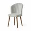Esszimmerstuhl-Set Rubi Cream and Walnut, 4 Stück