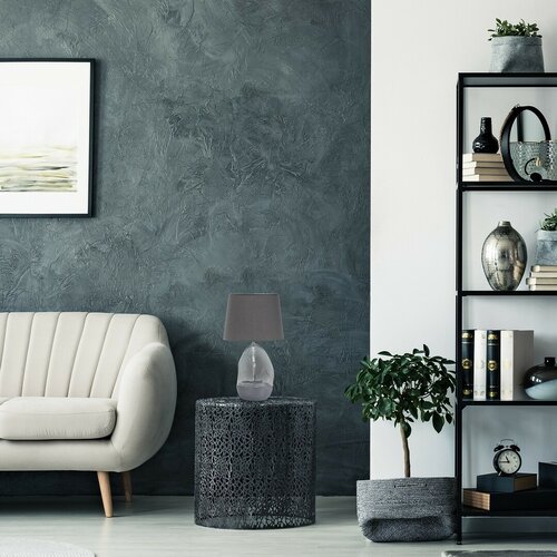 Rabalux 74228 dekoratívna stolná lampa Apolonia, sivá, E27, 1x max. 40W, IP20