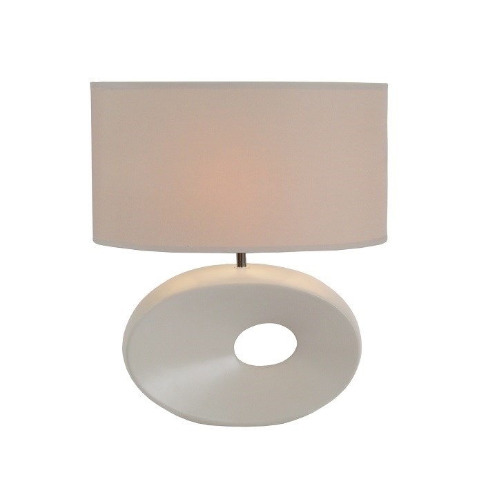 Tempo Kondela Keramická stolní lampa Qenny 9, bílá