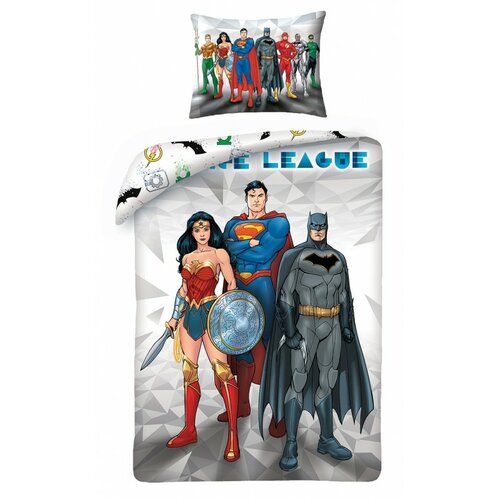 Bavlnené obliečky Justice League 8101, 140 x 200 cm, 70 x 90 cm