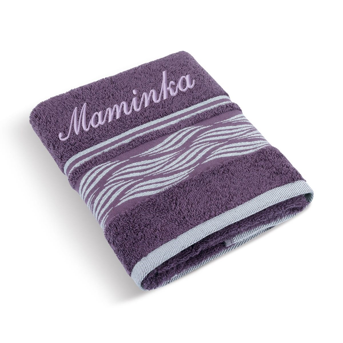 Bellatex Froté uterák 50x100 Vlnka 72/120 s výšivkou Mamička