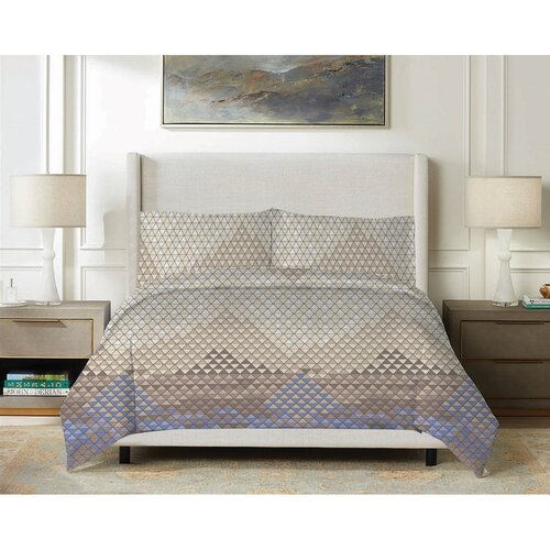 Matex Pościel satynowa Trójkąty, 140 x 200 cm, 70 x 90 cm