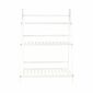 Suport de flori din bambus Nepel Tip 1 alb , 70 x40 x 96 cm