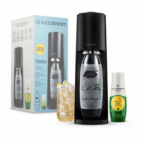 Sodastream Terra Black Ginger Ale Mpack Producătorde apă spumantă