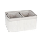 Set de coșuri din bambus Pannier gri,  4 buc.
