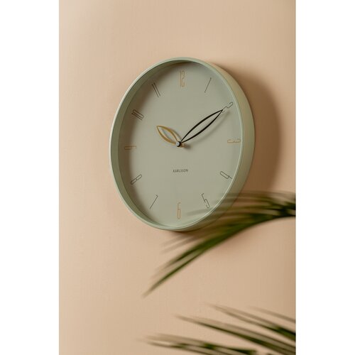 Karlsson 6012GR дизайнерський настінний годинникзелений, діаметр 40 см