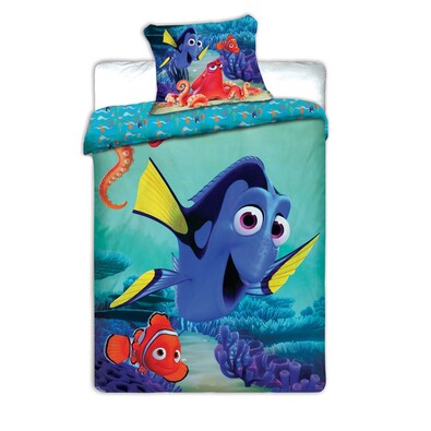 Pościel dziecięca Dory i Nemo, 140 x 200 cm, 70 x 90 cm
