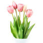 Sztuczna wiązanka Tulipanów różowy,  39 cm