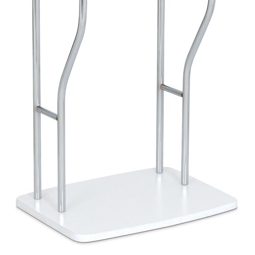Stummer Diener Dustin Chrom / Weiß, 45 x 108 cm