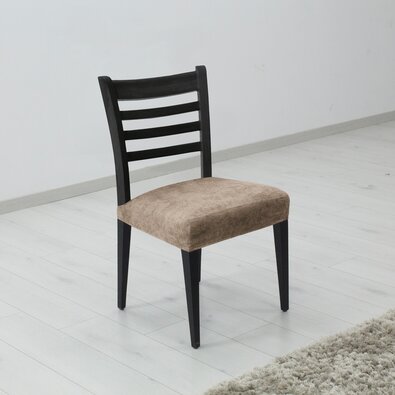 Napínací poťah na sedák stoličky ESTIVELLA béžová 40-50 cm, sada 2 ks