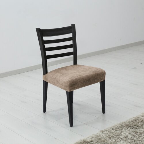 Napínací potah na sedák židle ESTIVELLA béžová 40-50 cm, sada 2 ks