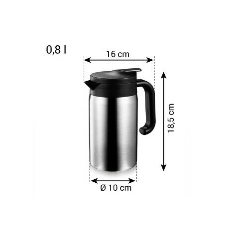 Tescoma Thermoskanne mit Dosierdeckel CONSTANT 0,8 l, Edelstahl