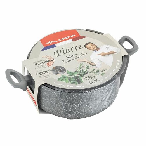 Florina Oală din aluminiu cu capac de MateuszGessler, 28 cm, 6,9 l