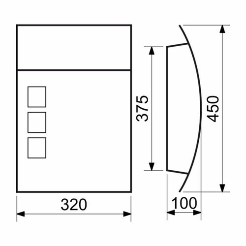 Stahlbriefkasten mit Fenster BK.931.G.AM